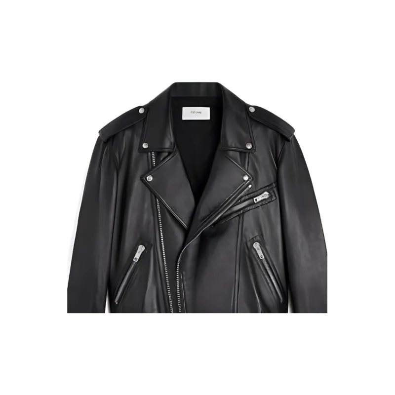 GUCCI Leather Jacket Men's Black-2