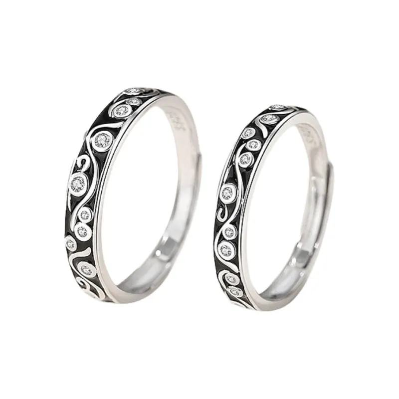 Chongqing Gold Store S925 Silver Rings Unisex Silver-0