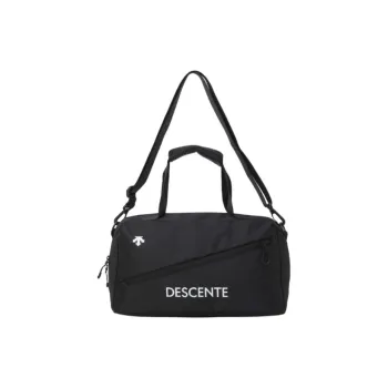 DESCENTE Polyester Portable One Shoulder Travel Bag Unisex Black