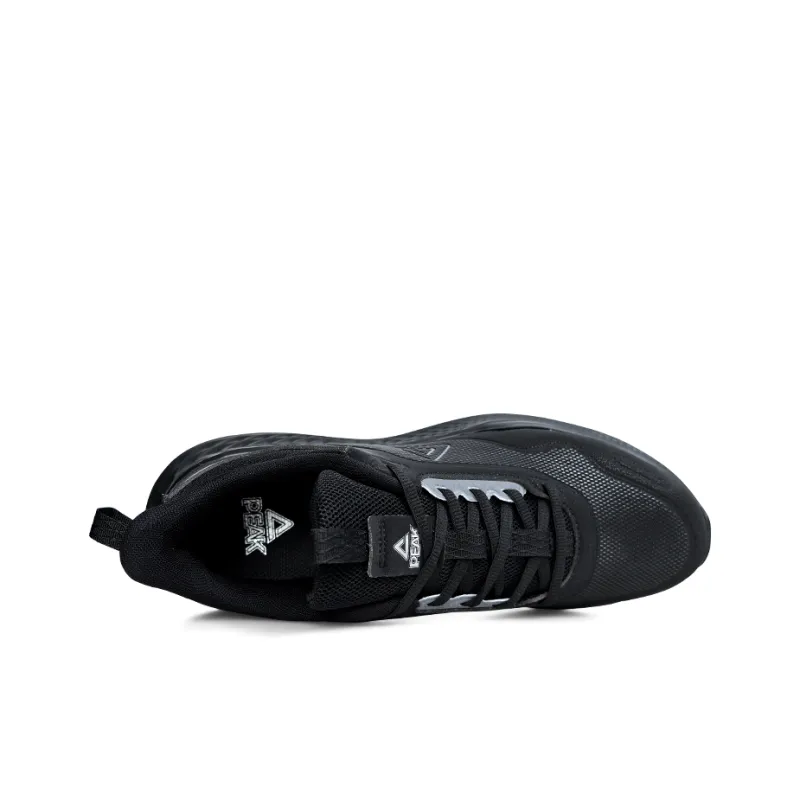 PEAK Cushioning Anti-Slip And Wear-Resistant Low-Top Casual Running Shoes Unisex Black-3