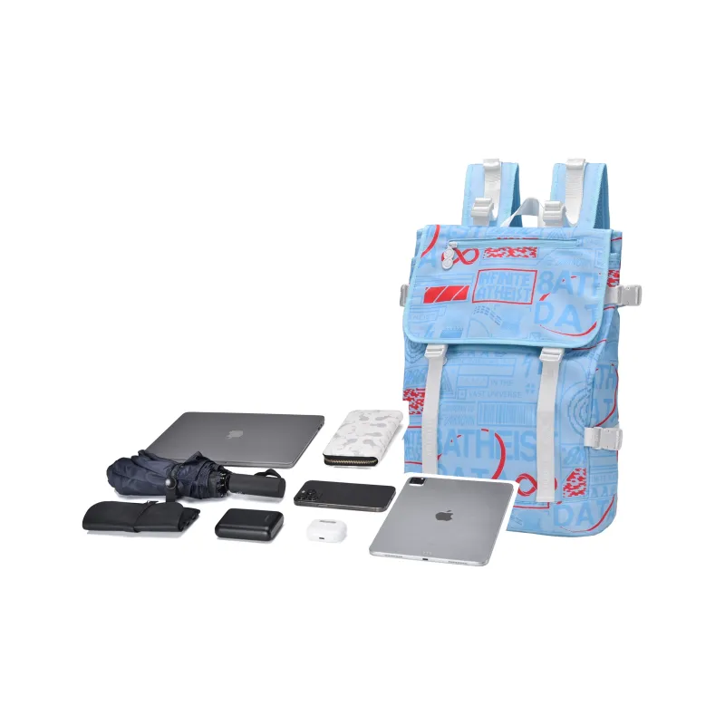 8atheist Polyester Student Backpack Regular Unisex Blue-4