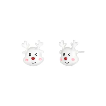 Vegetarian S925 Silver Stud Earrings Unisex
