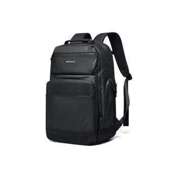 SEPTWOLVES PVC Students Backpack Laptop Backpack Travel Bag QPL Unisex Black