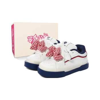 Lovely You Wear-resistant And Lightweight Low-Top Skateboard Shoes Women's White Red Blue
