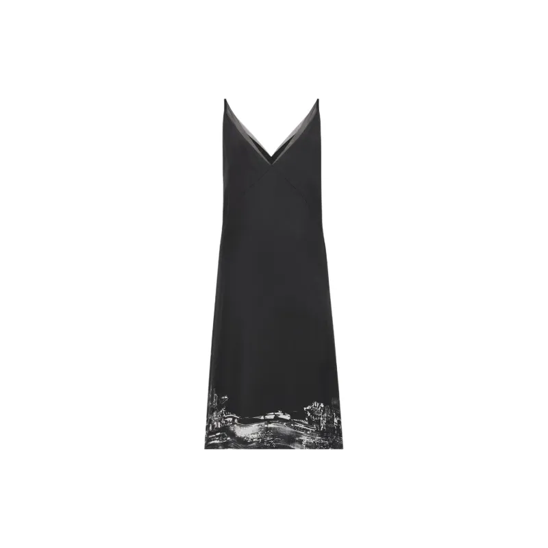 DIOR Slip Dresses Women's Black-5