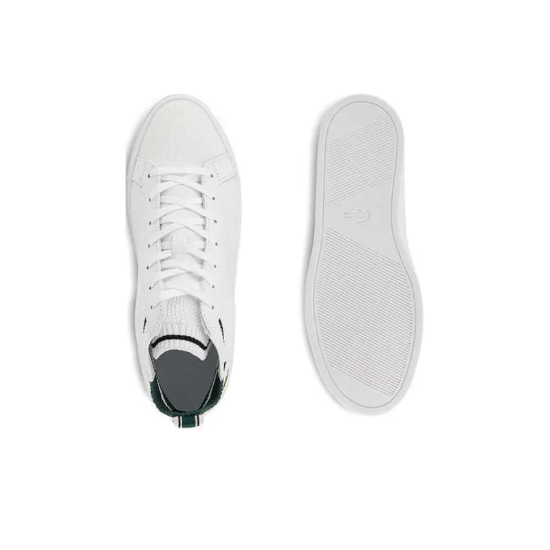 LACOSTE High Top Skateboard Shoes Men's White-3