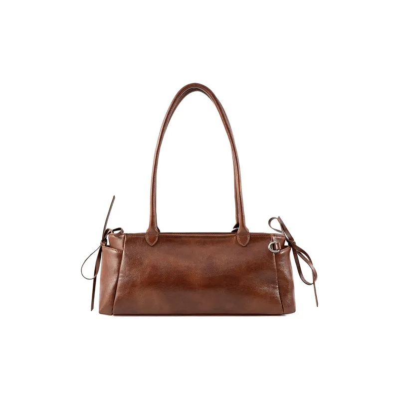 Vigno Synthetic Leather Shoulder Bag Regular Women's Red/Brown/Black/Ecru-17