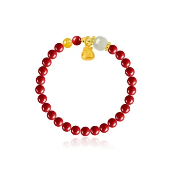 Moon Jewelry Reconstructed Cinnabar Bracelets Unisex