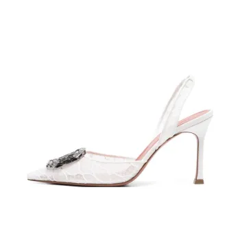 AMINA MUADDI 90mm Camelia Slingback Pumps