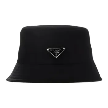 PRADA Signature Logo Plaque Bucket Hat