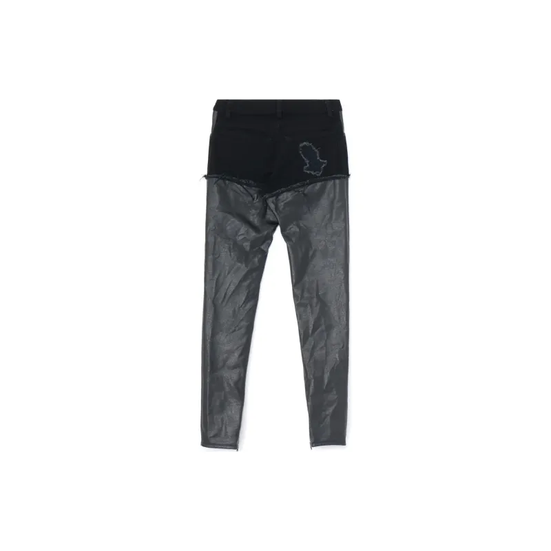 Yohji Yamamoto Leather Pants Women's Black-1
