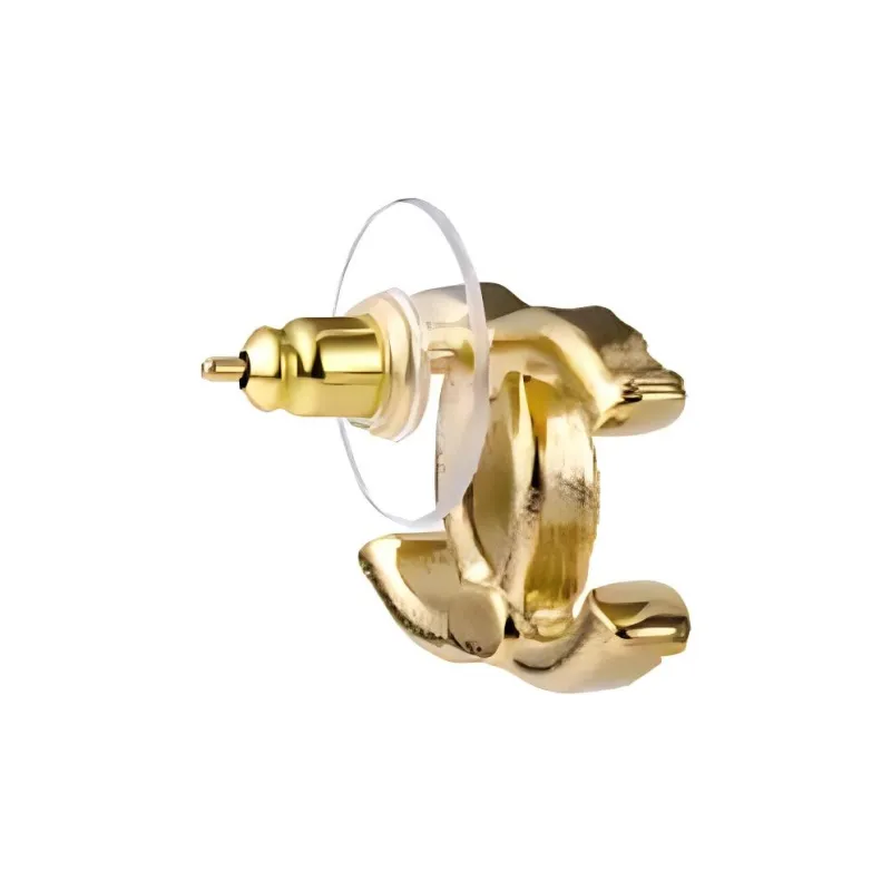 CHANEL Metal Earrings Women's Gold-2