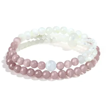 PUTUOSHANWENCHUANG Glass Cat Eye Bracelets Women's