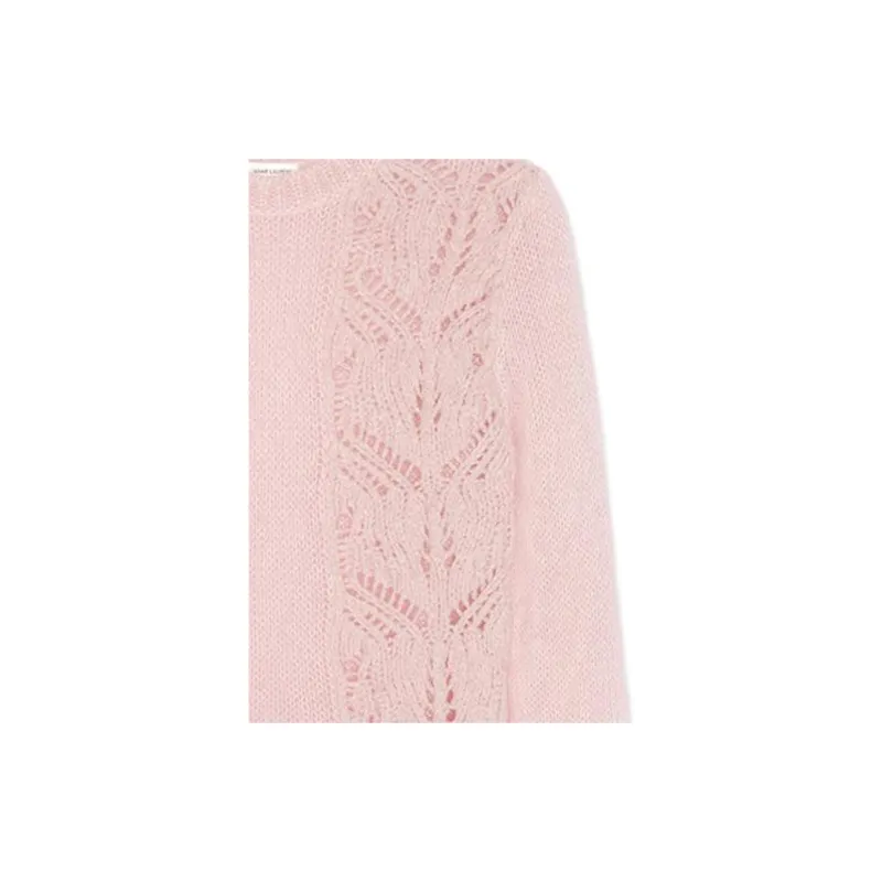 SAINT LAURENT Cashmere Sweaters Men Pink-5