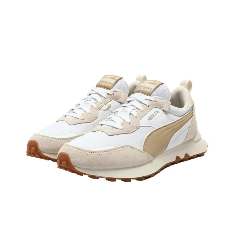 PUMA Rider FV Cushioning Anti Slip And Wear Resistant Low Top Casual Shoes Unisex White Brown-2