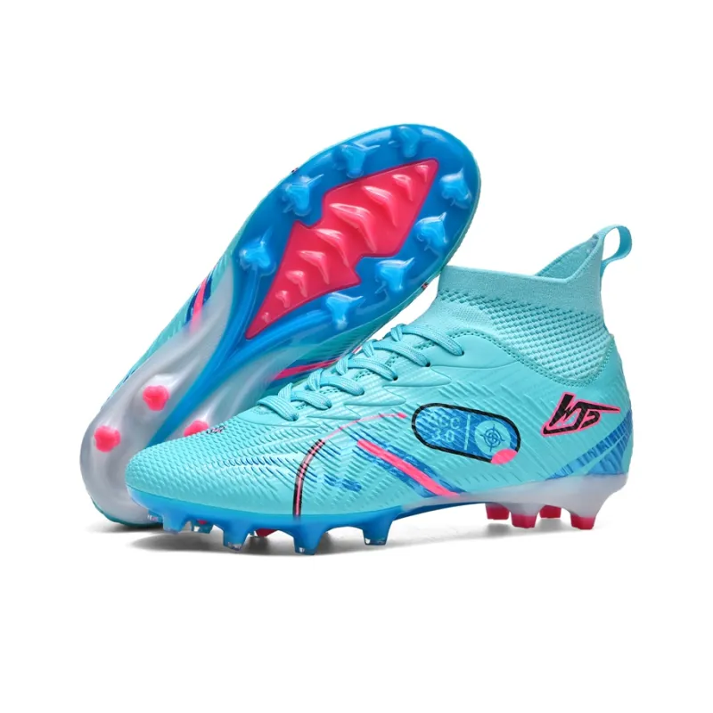 WEJIESS TF Rubber Broken Studs Soft Ground Firm Ground Anti-Slip Wear-Resistant Soccer Shoes Unisex-26