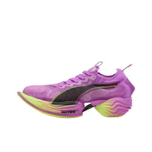 PUMA Cushioned Slip Resistant Breathable Low Top Running Shoes Men's Purple