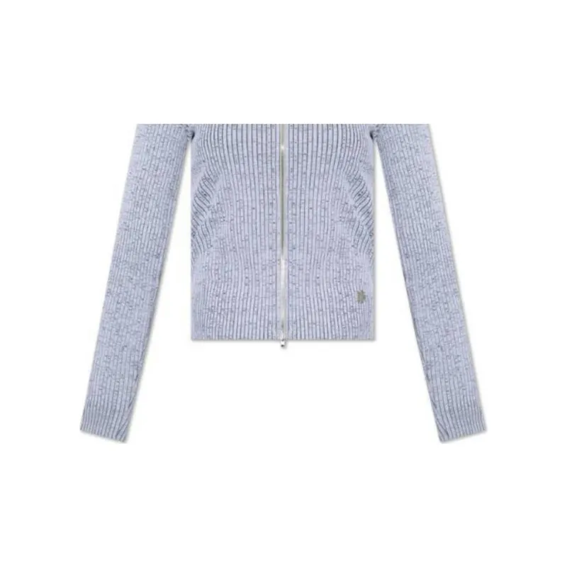 KENZO Zip Up Ribbed Cardigan-4