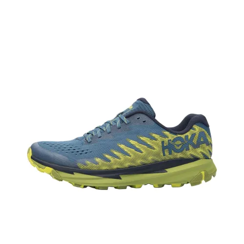 HOKA ONE ONE Torrent 3 Anti-Slip Wear-Resistant Low-Top Casual Running Shoes Men's Blue Yellow