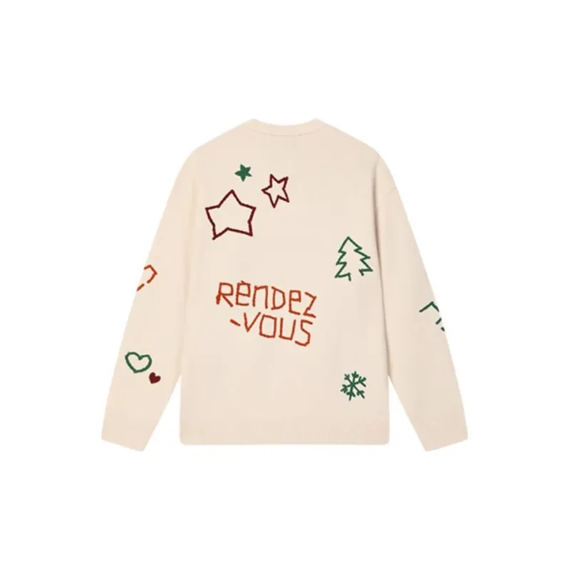 FILA x Études Sweater Unisex Sugar Sand White-1