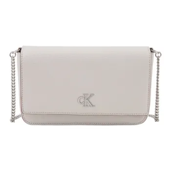 CALVIN KLEIN Synthetic Material Shoulder Bag Crossbody Bag Medium Size Women's Moon White