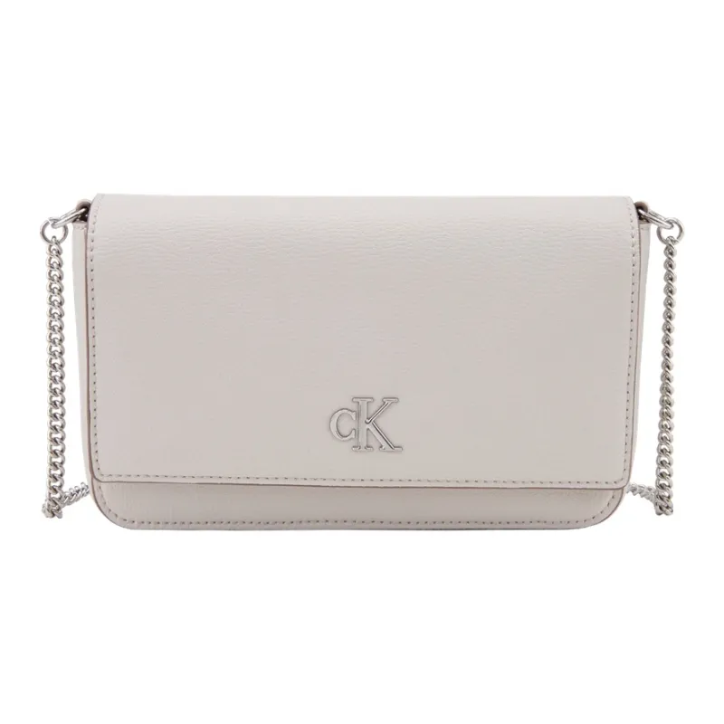 CALVIN KLEIN Synthetic Material Shoulder Bag Crossbody Bag Medium Size Women's Moon White-0