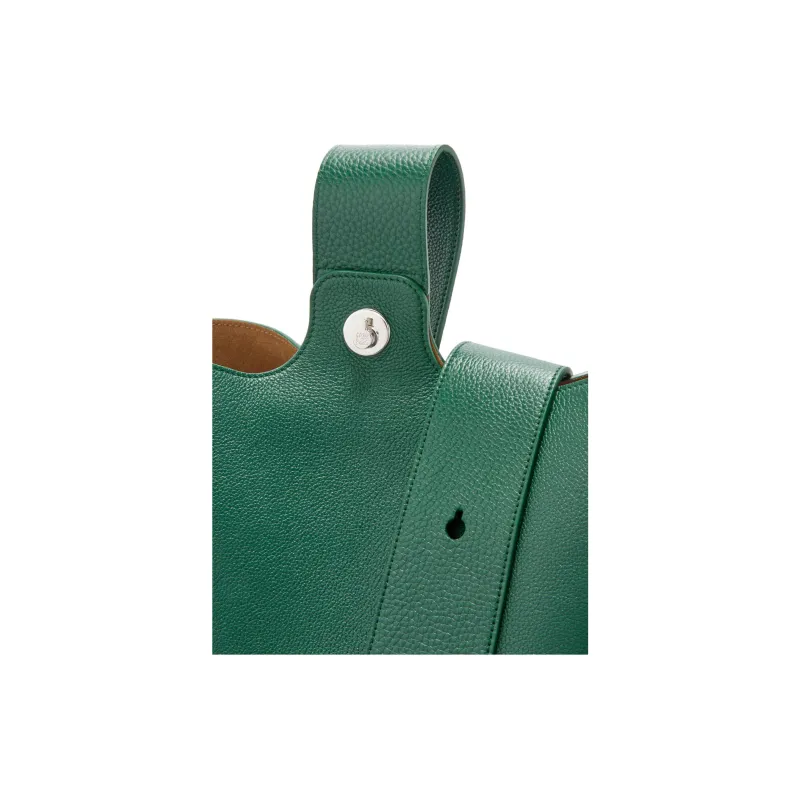 LOEWE Pebble Bucket Grain Calfskin Bucket Bag, Handbag, Shoulder Bag Tubas Men's Green-5