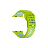 Single Pin Two-Tone Multi-Hole Strap, Bright Green+Green