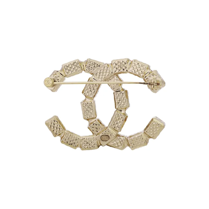 CHANEL Metal Brooches Women's Gold-2