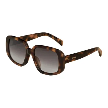 CELINE Acetate Square Sunglasses Unisex Tortoiseshell