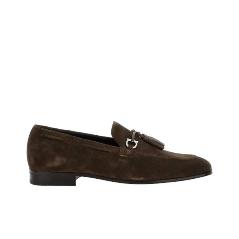 FERRAGAMO GANCINI Loafers Men's Umber-1