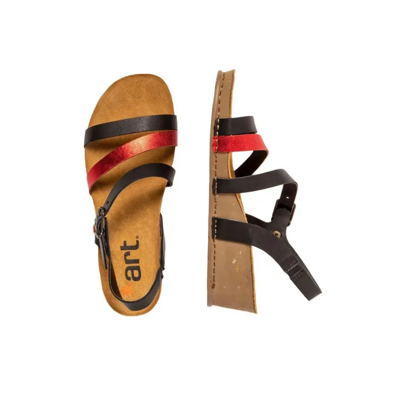 Art I LIVE Strap Sandals 4.5cm Women's Black-2