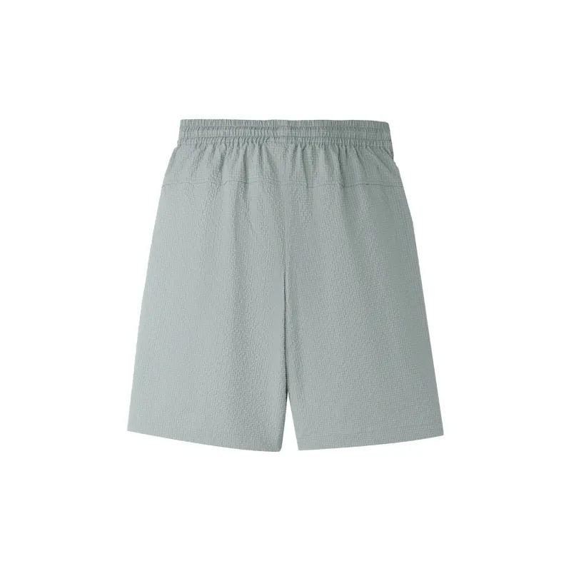 HLA Casual Shorts Men Light Gray Plaid 34-1
