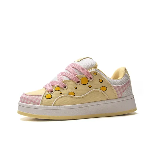 STUR YSN Wear resistant And Lightweight Low Top Skateboard Shoes Women's Bubbles Pink