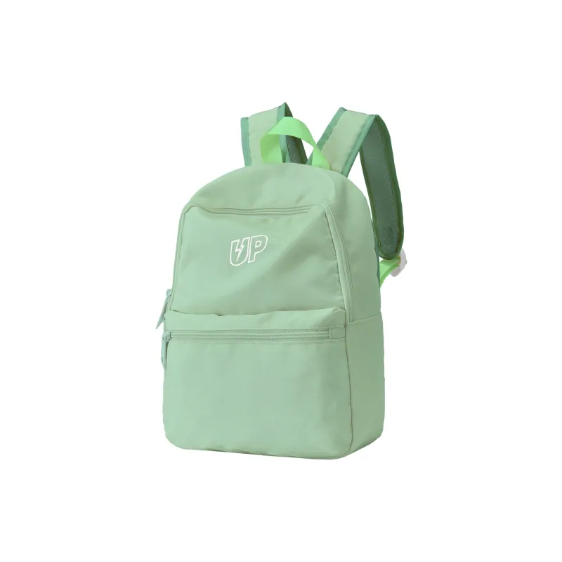 TURN UP Polyester Students Backpack Unisex Green-1