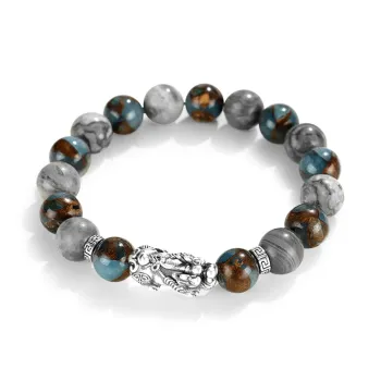 Zeroline Map Stone Bracelets Unisex