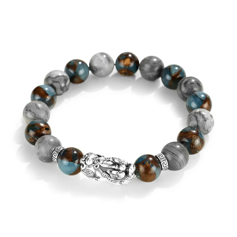 Zeroline Map Stone Bracelets Unisex-0