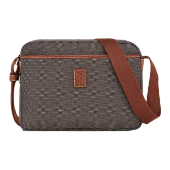LONGCHAMP Canvas Camera Bags Crossbody Bag Shoulder Bag Medium Size Men's Brown