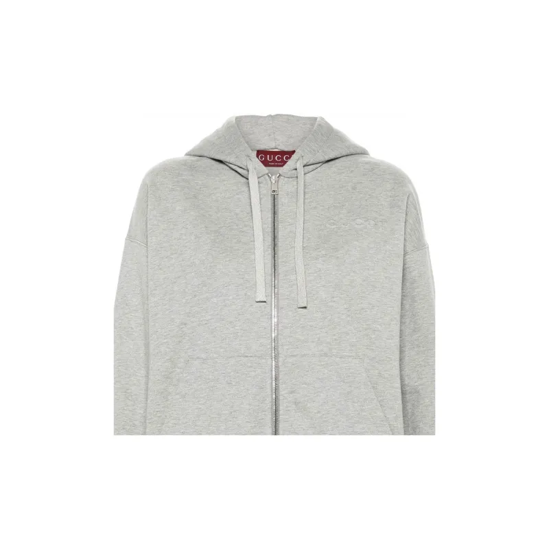 GUCCI Logo-embossed Cotton Hoodie-5