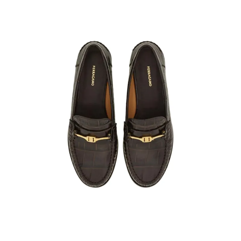 FERRAGAMO Harry Loafers Women's Brown-3