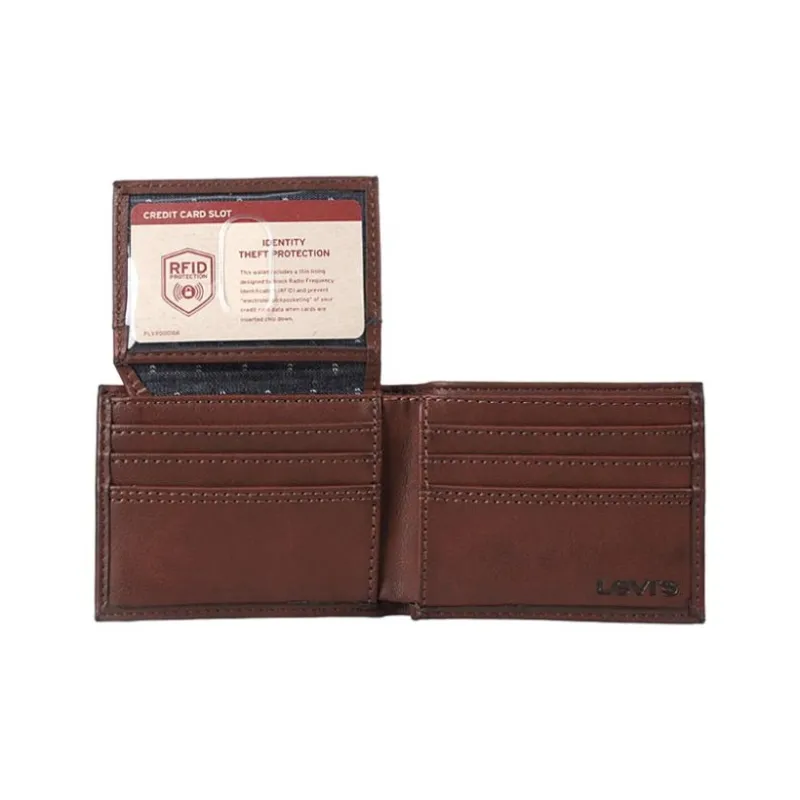 Levi’s Leather Wallet Men's Red Brown-3