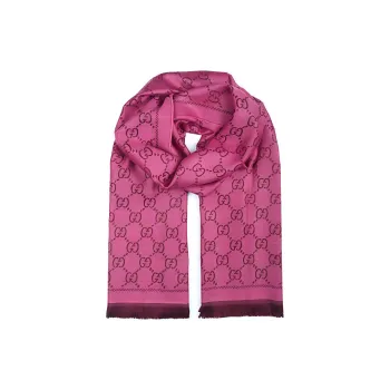 GUCCI Knit Scarves Women's Rose Red