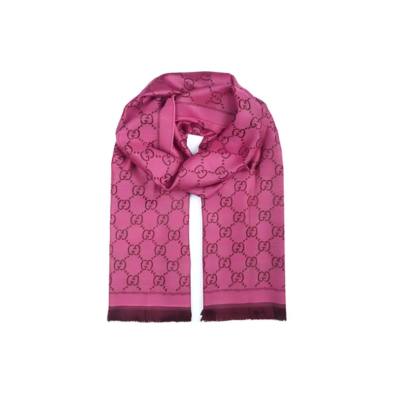 GUCCI Knit Scarves Women's Rose Red-0