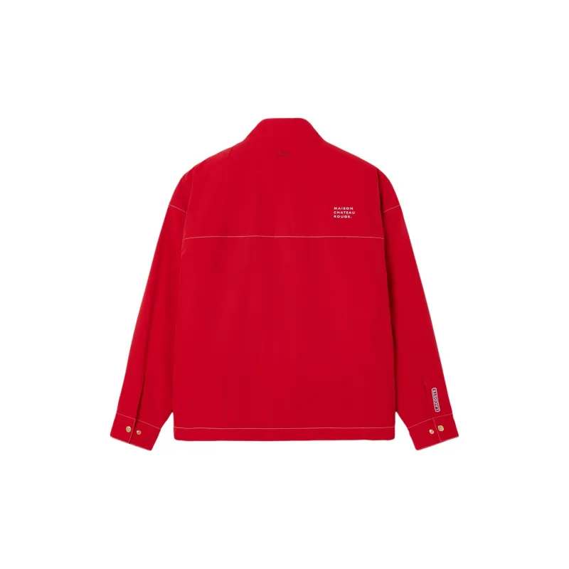 LACOSTE Maison Château Rouge Collaboration Jackets Unisex Red-1