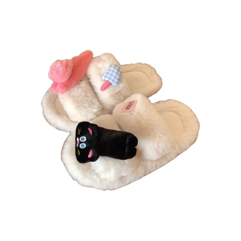 SHIGUDE Cotton Slippers Women's Brown-5