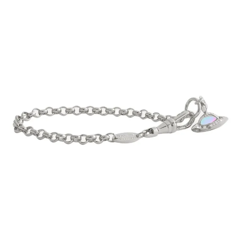 Vivienne Westwood Brass Aurora Ball Pendant Bracelet Women's Silver/Aurora-1