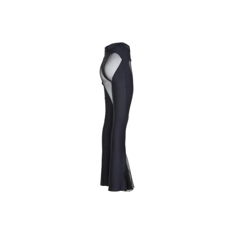 Mugler Mesh Panelled Flared Trousers-2