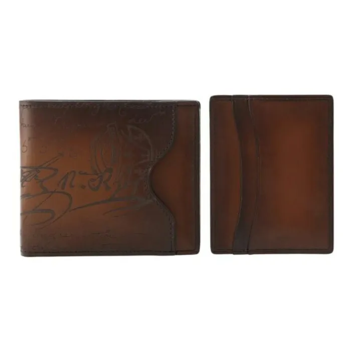 BERLUTI Cow Leather Wallet Men's Brown-6