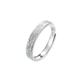 Sterling Silver Time Imprint Ring-Men's