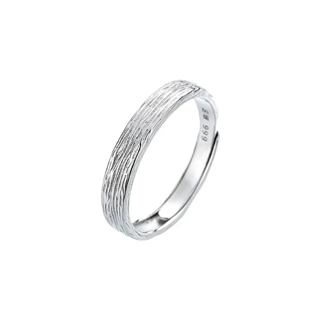 SINO GEM 999 Fine Silver Rings Unisex-7